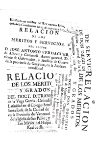 Relaciones de Méritos y Servicios: Servidores de España en Venezuela